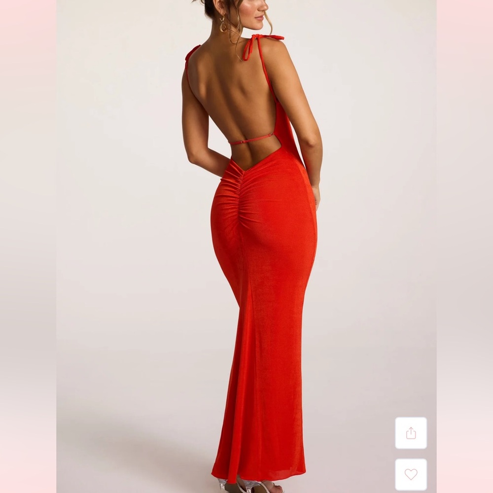 Red One Shoulder Bodycon Dress - Picture 5 of 7
